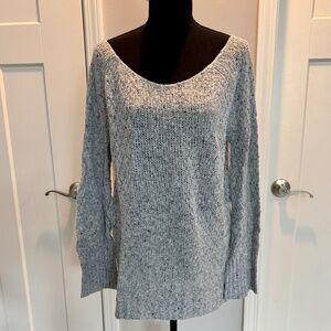 Hinge lightweight long sweater, S, EUC, Gray knit
